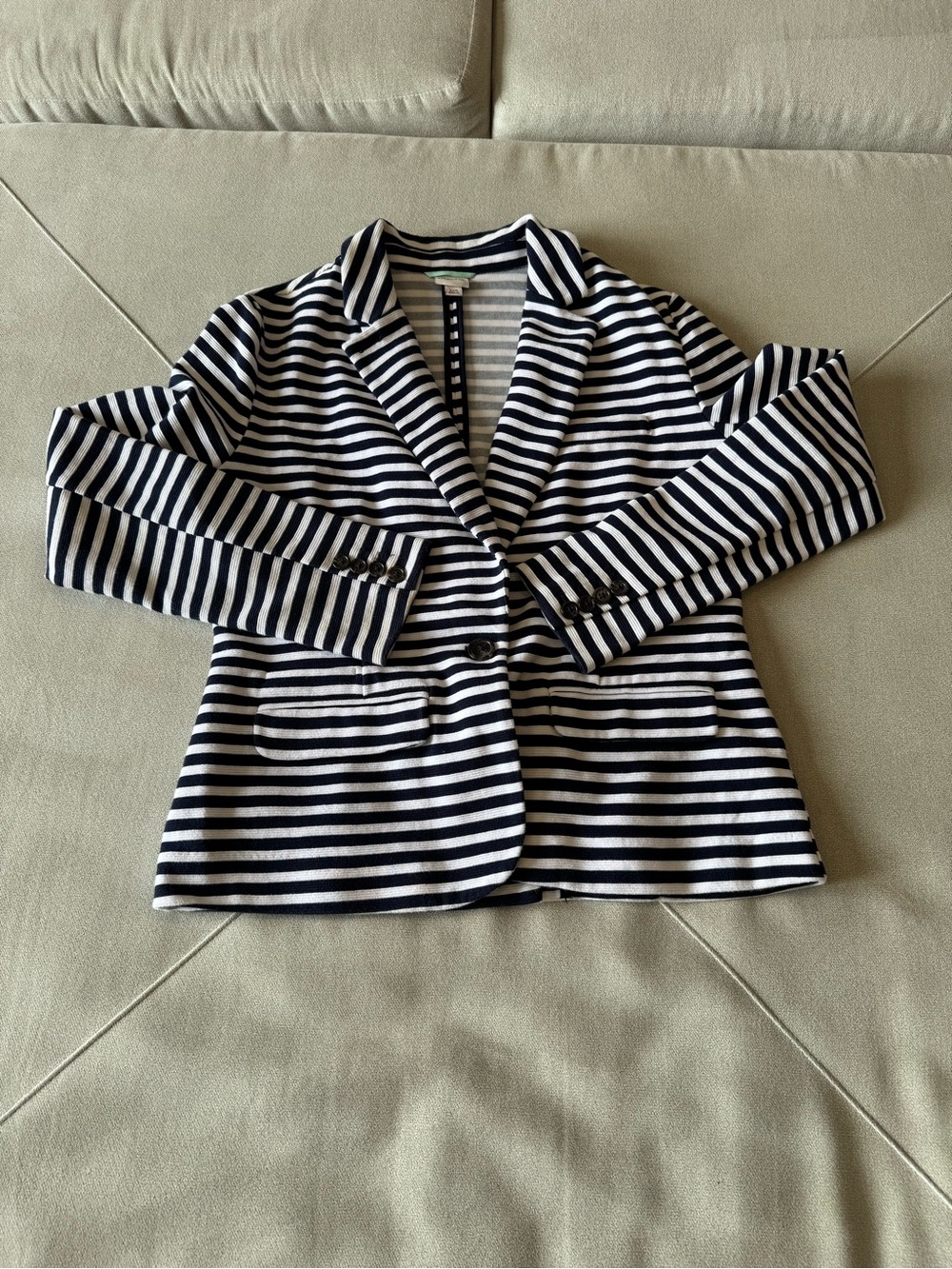 Merona Women’s Navy and White Striped Blazer